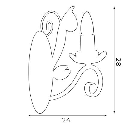 Väggbelysning LUCE 1xE14/60W/230V