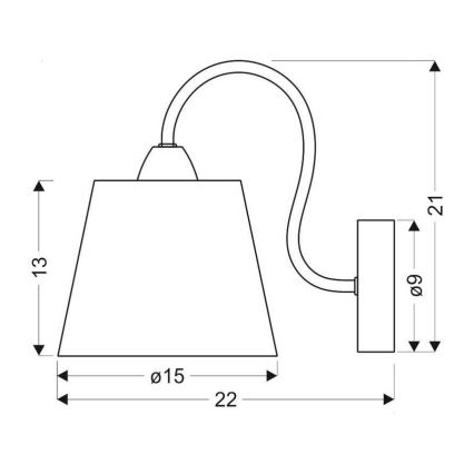 Väggbelysning LUK 1xE14/40W/230V
