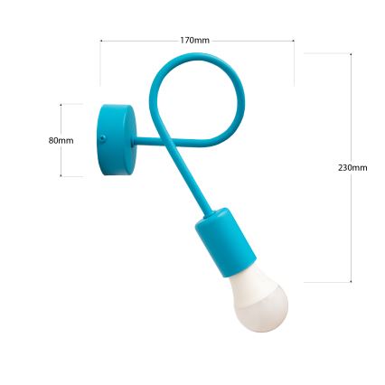 Väggbelysning OXFORD 1xE27/15W/230V blå