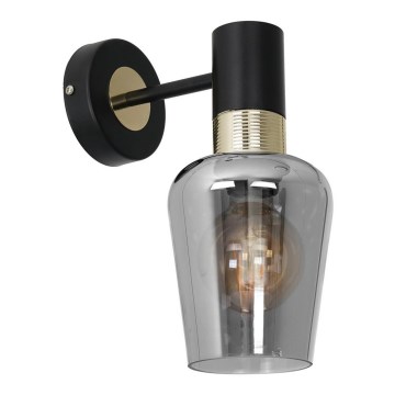 Väggbelysning ROMA Svart 1xE27/60W/230V