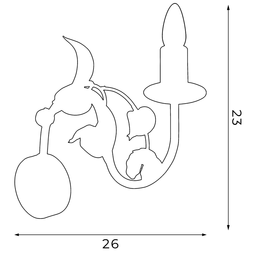 Väggbelysning ROSE 1xE14/60W/230V