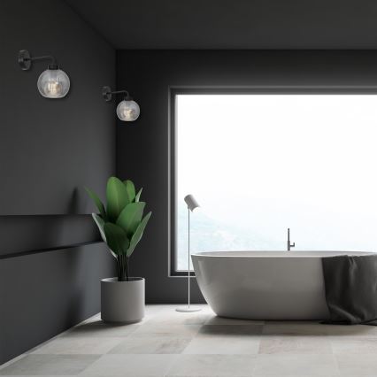 Väggbelysning SOFIA 1xE27/60W/230V svart