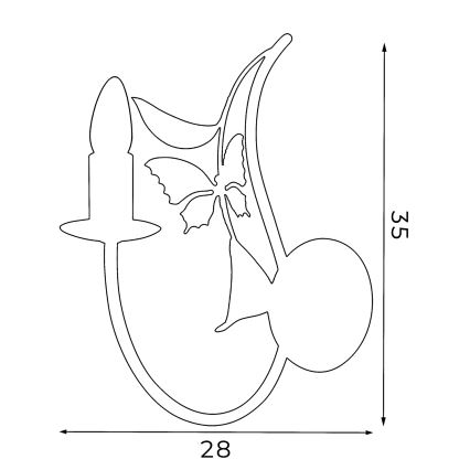 Väggbelysning sommar 1xE14/60W/230V