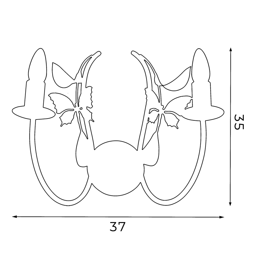 Väggbelysning sommar 2xE14/60W/230V