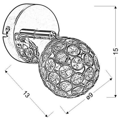 Väggbelysning stjärnaLET 1xG9/40W/230V