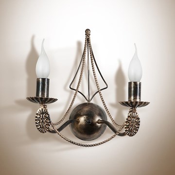 Väggbelysning VANESSA 2xE14/40W/230V mörk