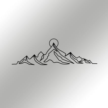 Väggdekoration 119,5x37 cm berg metall