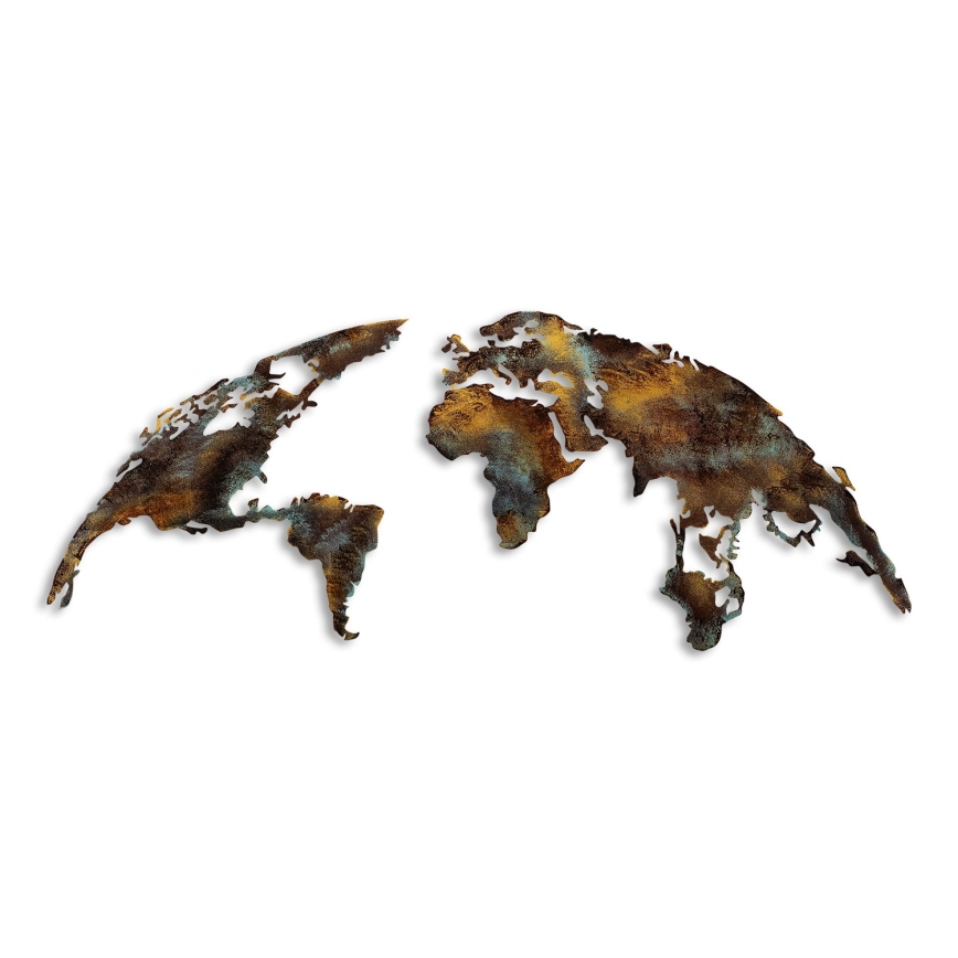 Väggdekoration 2 delar 150x59 cm planet metall