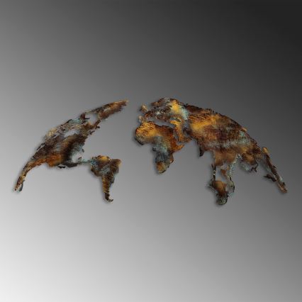 Väggdekoration 2 delar 150x59 cm planet metall