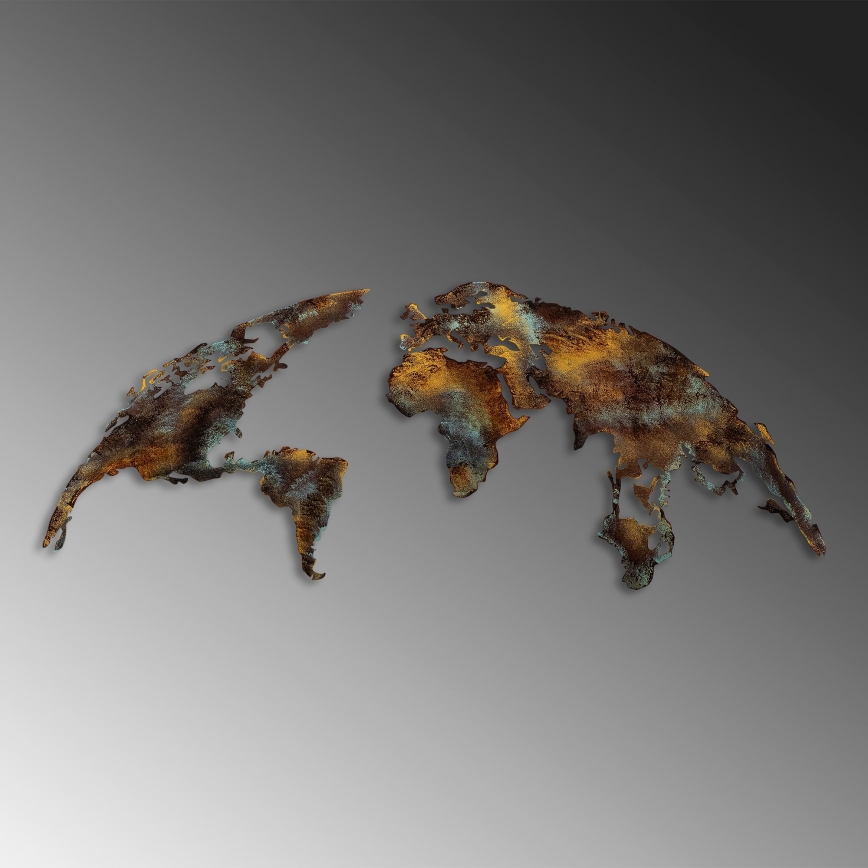 Väggdekoration 2 delar 150x59 cm planet metall