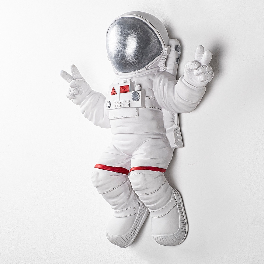 Väggdekoration 47x35 cm astronaut silver