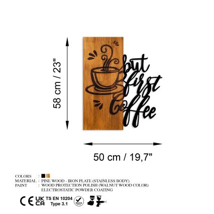 Väggdekoration 50x58 cm kaffe