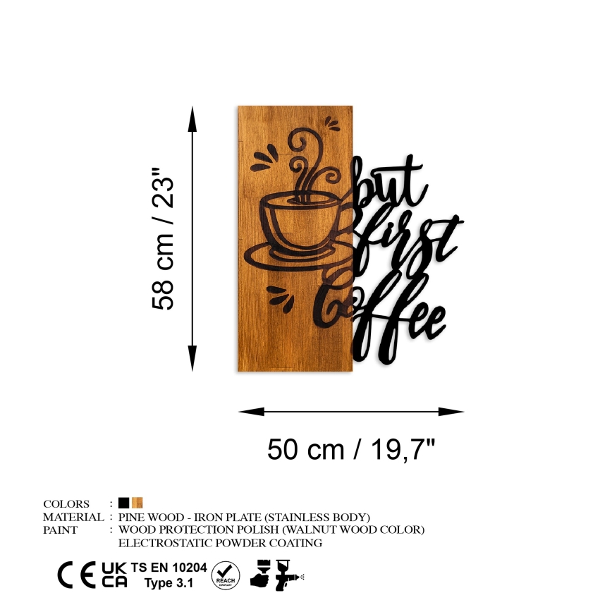 Väggdekoration 50x58 cm kaffe