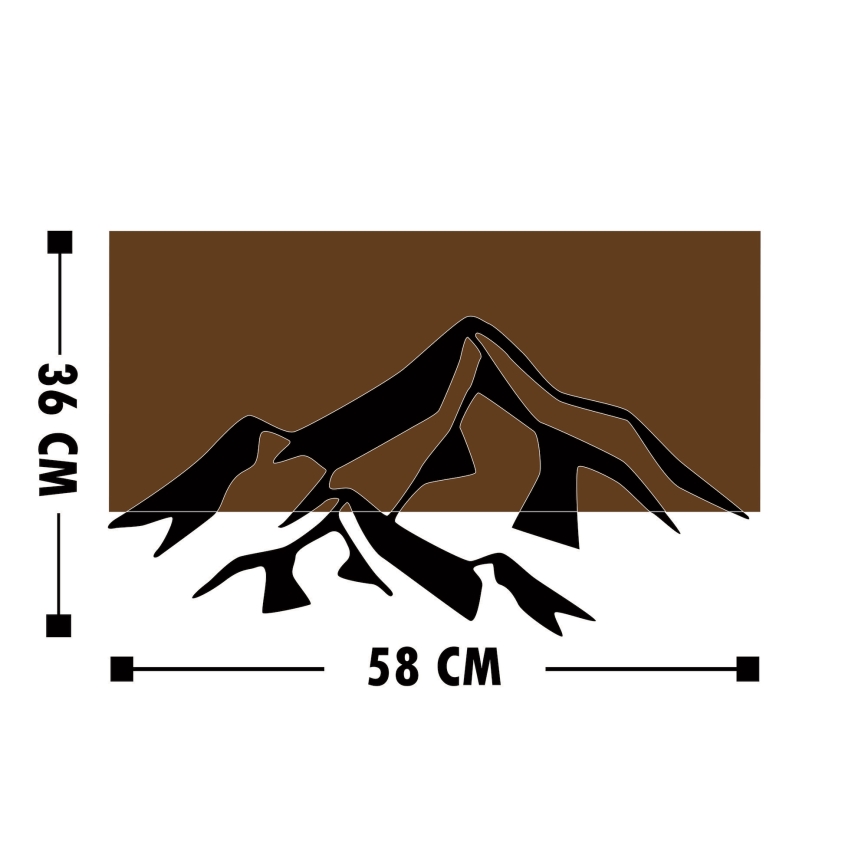 Väggdekoration 58x36 cm berg