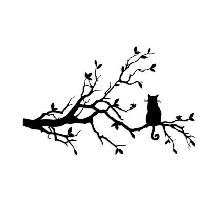 Väggdekoration 80x50 cm kvist metall