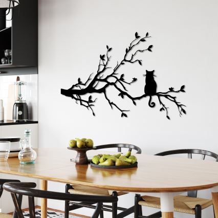 Väggdekoration 80x50 cm kvist metall