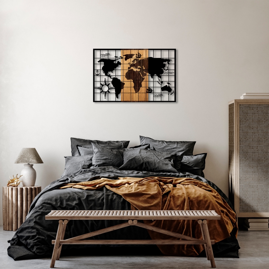 Väggdekoration 90x58 cm karta