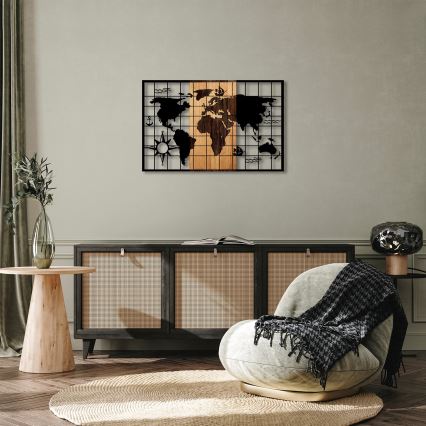 Väggdekoration 90x58 cm karta