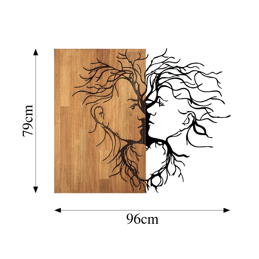 Väggdekoration 96x79 cm kärlek
