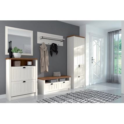 Vägghängare LEMAS 40x109 cm vit