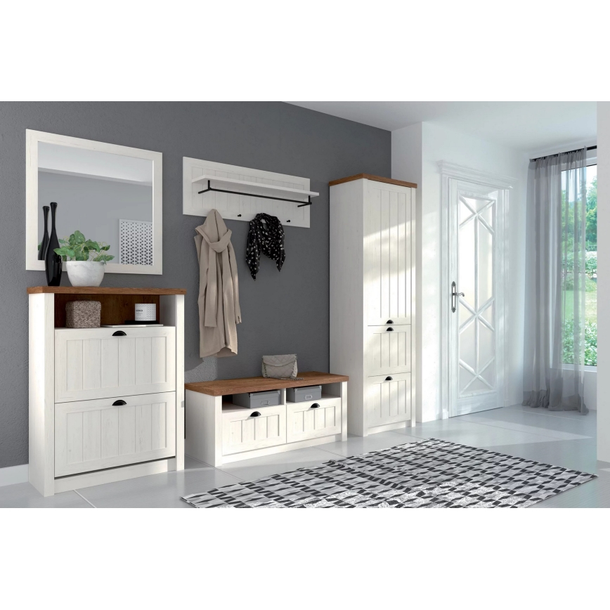 Vägghängare LEMAS 40x109 cm vit