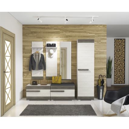 Vägghängare SARPA 136x40 cm vit/brun