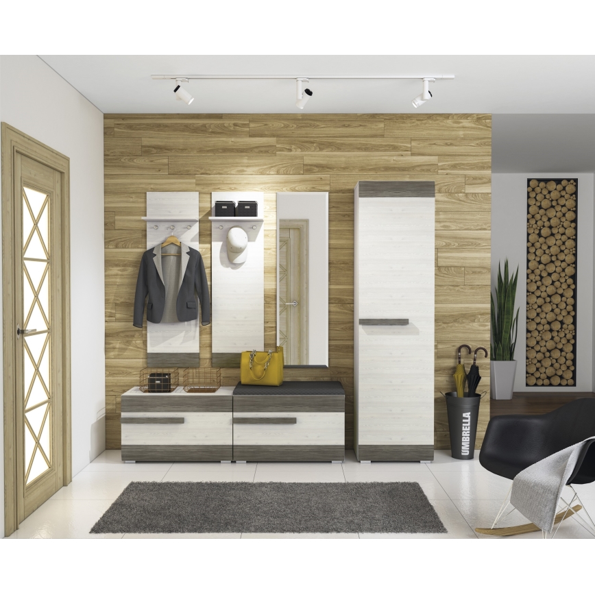 Vägghängare SARPA 136x40 cm vit/brun