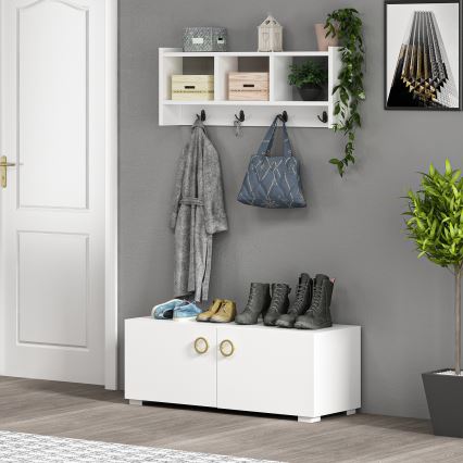 Vägghängare STAR 35x76 cm vit