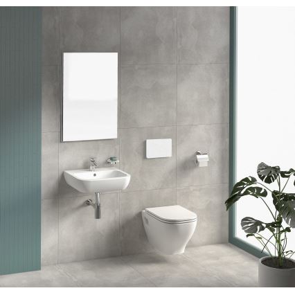 Vägghängd WC DEEP + WC-sits SoftClose DEEP + spolknapp DUAL + inbyggnadsmodul + isoleringspackning