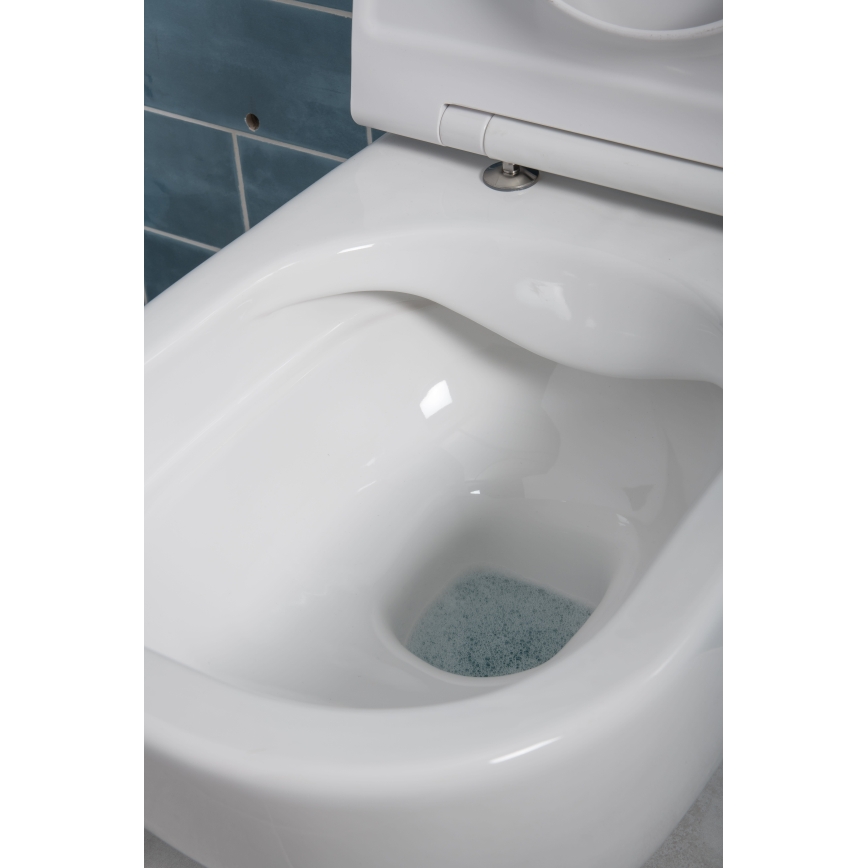 Vägghängt WC MIO Rimless + WC-sits SoftClose MIO + spolningsknapp DUAL + inbyggnadsmodul + isoleringsdyna