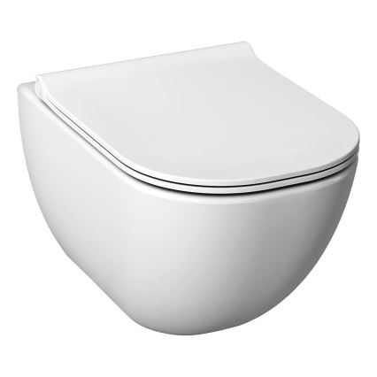 Vägghängt WC MIO Rimless + WC-sits SoftClose MIO + spolningsknapp DUAL + inbyggnadsmodul + isoleringsdyna