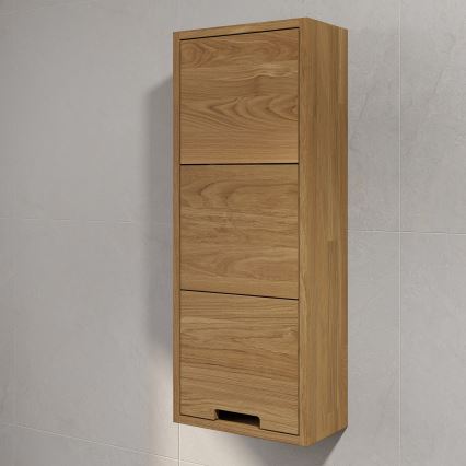 Vägghängt badrumsskåp GRIBSKOV 90 cm beige/ek