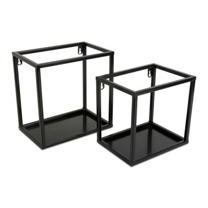 Väggmonterad hylla 20x20 cm svart