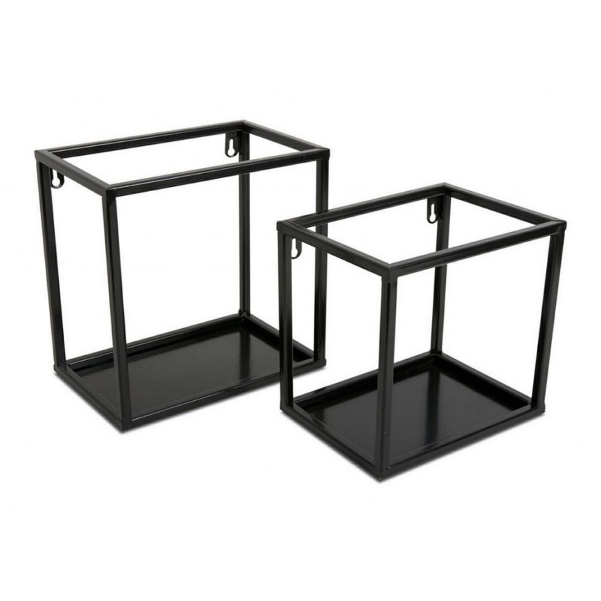 Väggmonterad hylla 20x20 cm svart