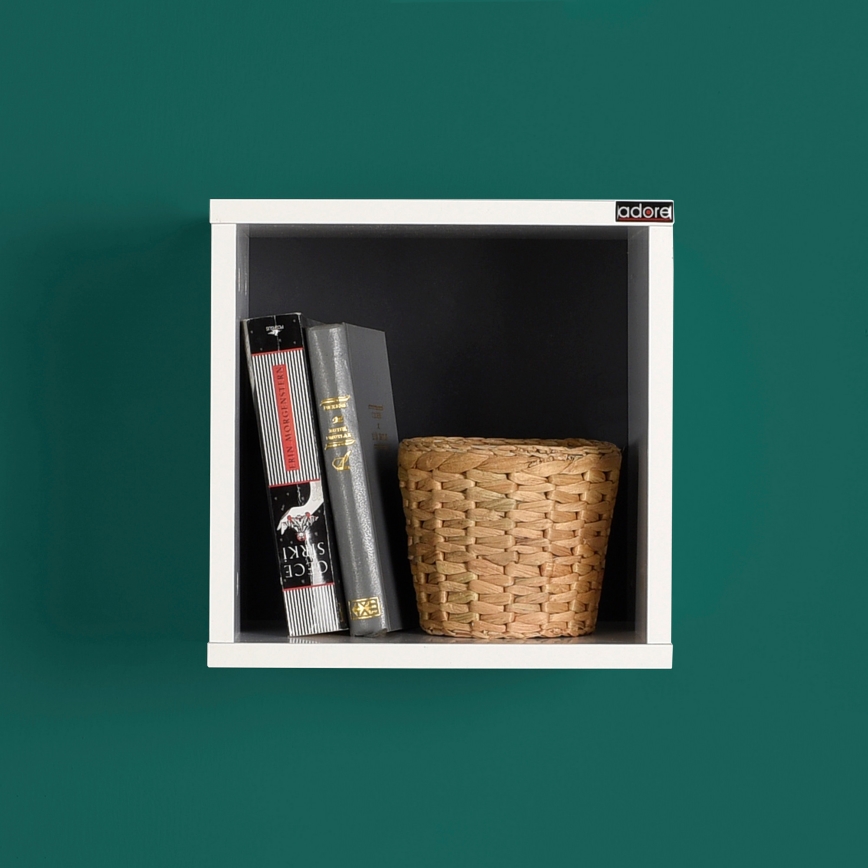 Vägghylla 33x33 cm vit