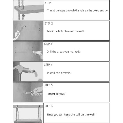 Vägghylla 50x40 cm gran