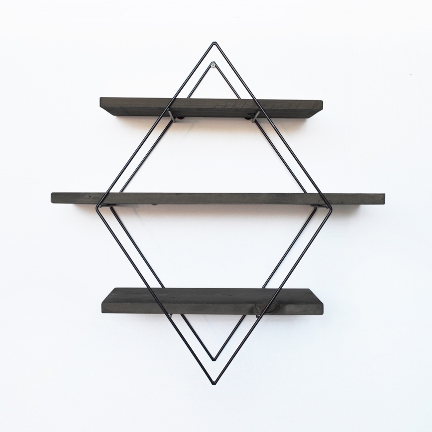 Vägghylla 60x60 cm gran