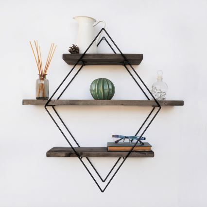 Vägghylla 60x60 cm gran