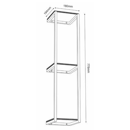 Vägghylla 77,5x18 cm