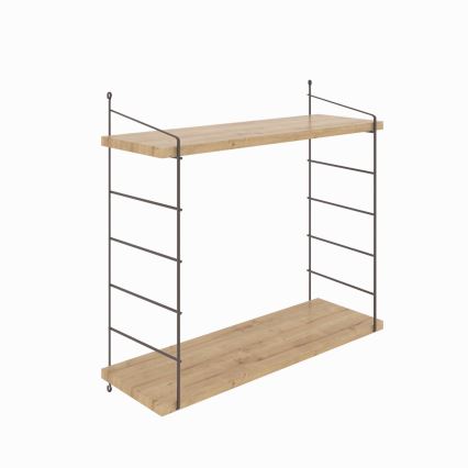 Väggmonterad hylla ARMONI 58x72 cm beige/brun