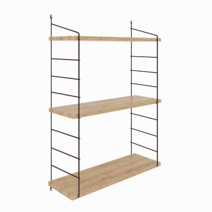 Väggmonterad hylla ARMONI 85x72 cm beige/brun