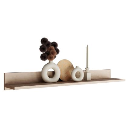 Väggmonterad hylla BASIC 12x104 cm ek jackson hickory