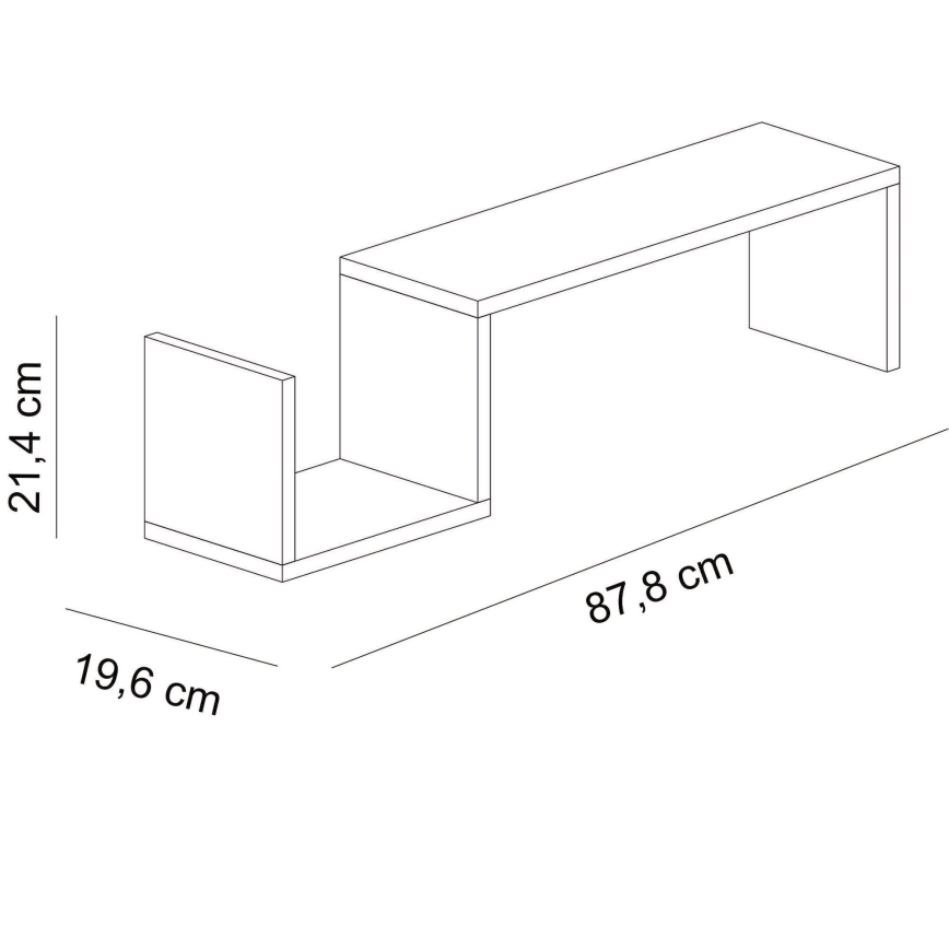 Vägghylla BIENCE 21,4x87,8 cm vit