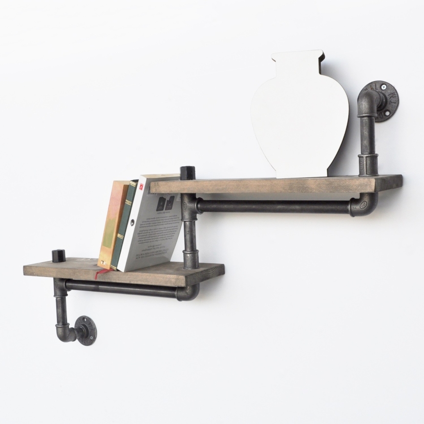 Vägghylla BORURAF 35x75 cm gran