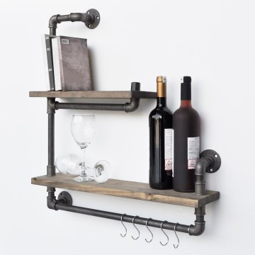 Vägghylla BORURAF 58x60 cm gran