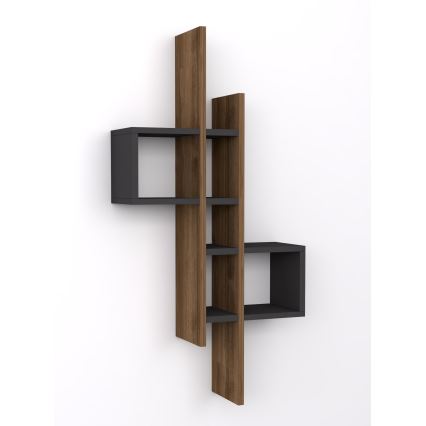 Vägghylla EMSE 108x53,8 cm brun/antracit
