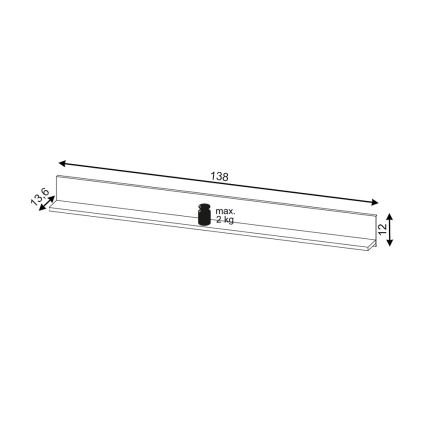 Vägghylla FLOP svart