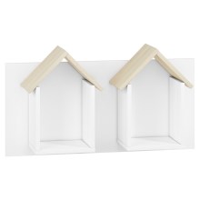 Vägghylla för barn BUBO 45x80 cm vit/beige