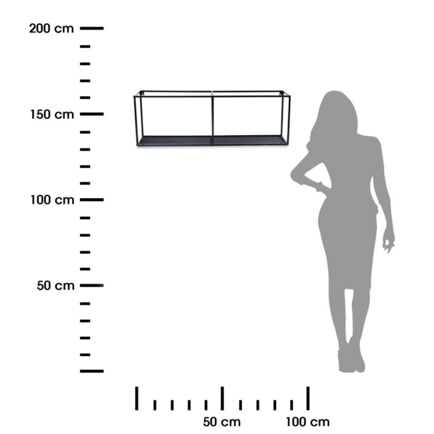 Väggmonterad hylla LOFT 30x90 cm