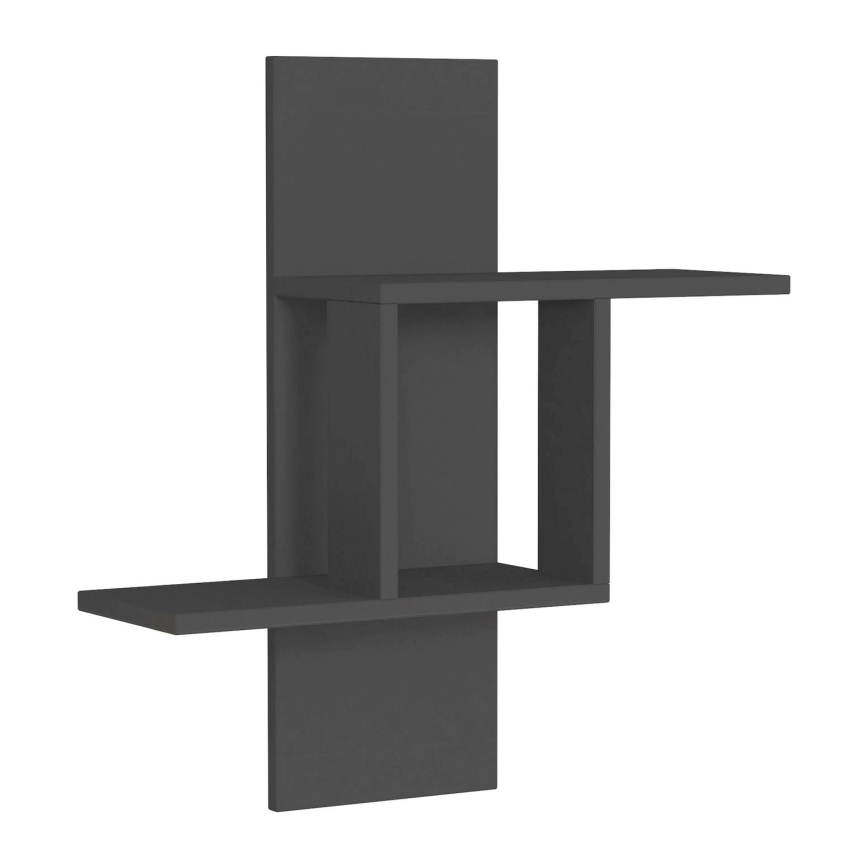 Vägghylla MILL 70x64 cm svart